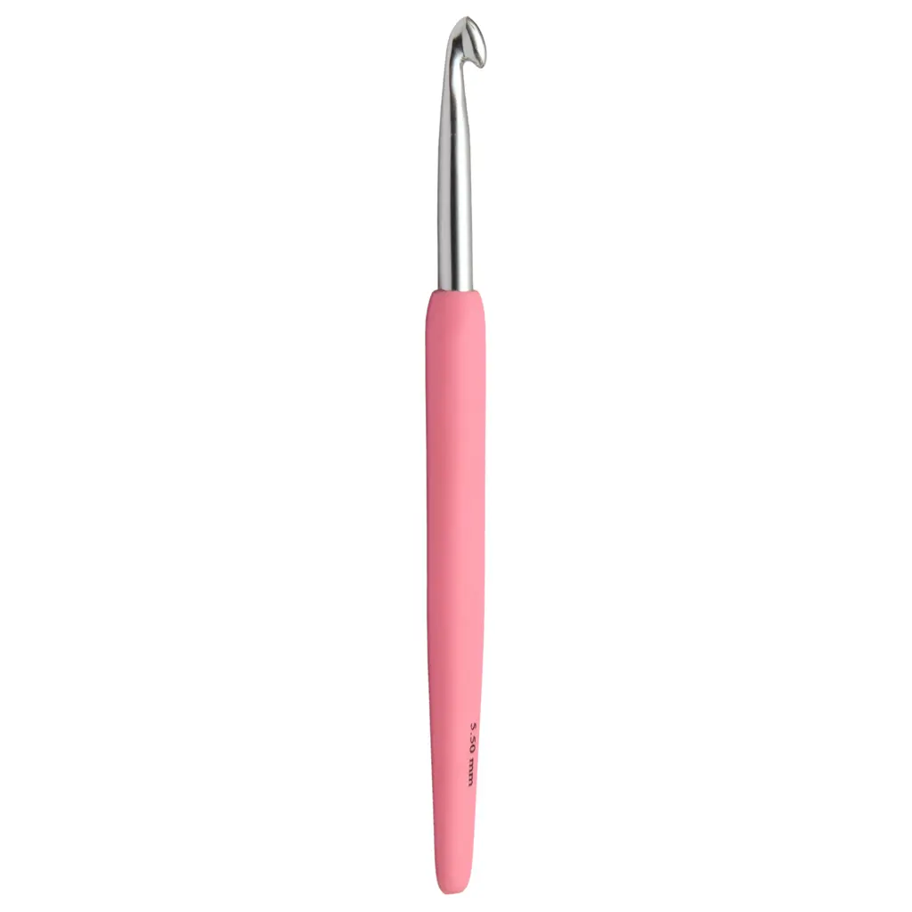 Aluminium Crochet Hook - Pink: 5.5mm